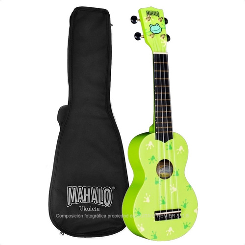 Ukelele Electroacustico Soprano Diseño Mahalo + Funda + Pua