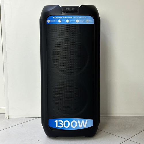 Caixa De Som Party Speaker Philips Bluetooth 1300w 127/220V Cor Preto 127/220V - Excelente (Recondicionado)
