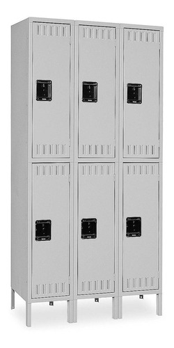 Lockers Ind - 2 Puertas De Alto, Ensamb, 91x30cm, Grises