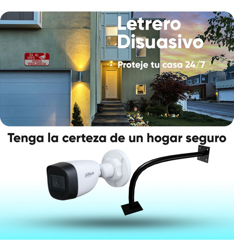 Kit Cámara Bullet 2mp 0280 Ir De 30 Mts + Brazo Metálico