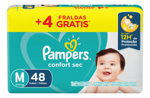 Fraldas Pampers Confort Sec M