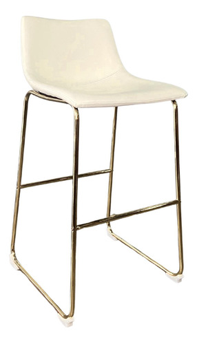 Silla Alta Barra Taburete Moderna Elegante Camel Gold