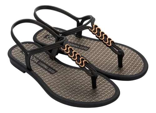 Sandalias Grendha Sabrina Mujer Negro MercadoLibre