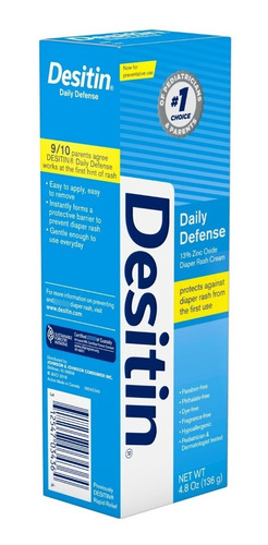 Desitin Crema Antipañalitis Tubo Rapid Relief 4.8 Oz