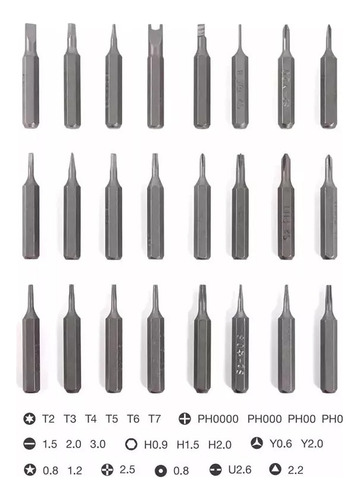 Imagen 2 de 3 de Kit Destornilladores 34 En 1 Ss-5119 Celulares