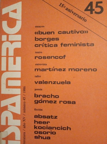 Revista Hispamérica Nº 45 - Rosencof / Valenzuela / Absatz