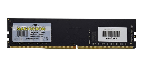 Imagen 1 de 1 de Memoria RAM color negro  4GB 1 Markvision MVD44096MLD-24