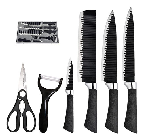 Juego Cuchillos Cocina 6pzas - Kit Cuchillos Chef Profesiona