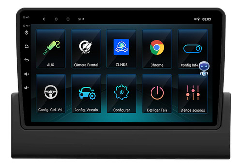 Multimidia Fiat Fiorino 04/13 9p Android Carplay 2/32gb Voz