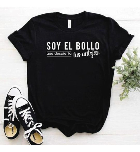 Camiseta Negra Unisex En Algodón Soy El Bollo