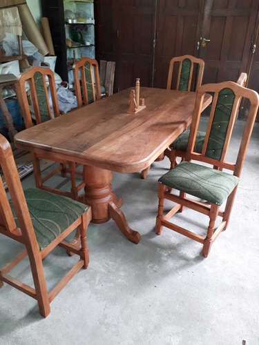 Imagen 2 de 2 de Mesa De 1.80 M + 6 Sillas Tapizadas