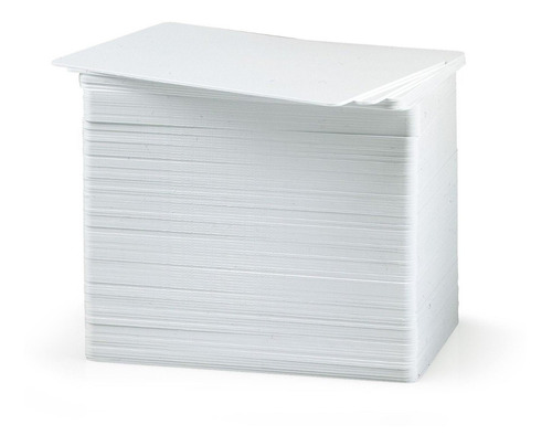 Paquete De 100 Tarjetas De Pvc Blancas