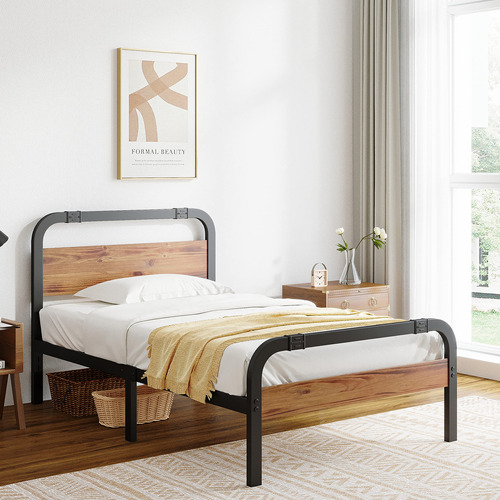 Breezehome Base De Cama Con Cabecera De Madera, Plataforma D