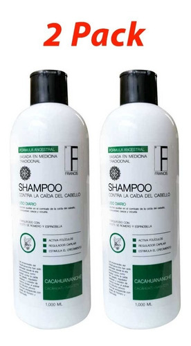 2 Pack Shampoo Anticaída De Cacahuananche Y Romero