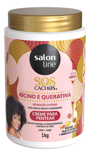 Salon Line Sos Rícino E Queratina Creme Pentear 1kg