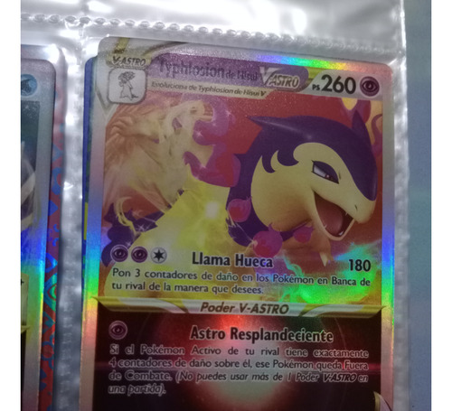 Proxy/repli Carta Pokemon Typhlosion Hisui V Astro Brillante