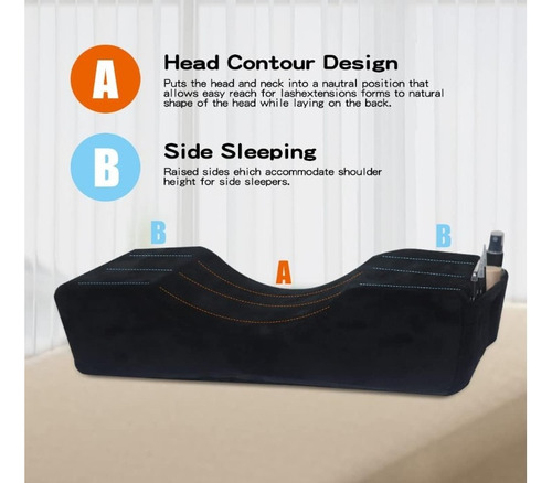 Almohada De Masaje Espuma En Forma U Profesional Negro