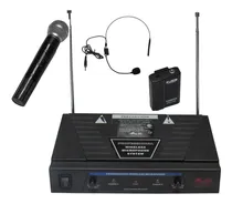 Comprar 2 Microfonos Gbr Microfono Karaoke Vhf Mano Vincha Premium