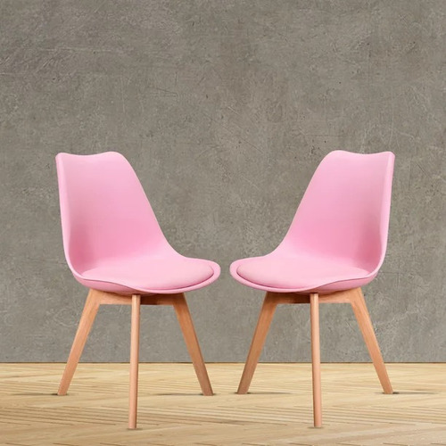 Pack 2 Sillas Eames Tulip Estructura de la silla Rosa