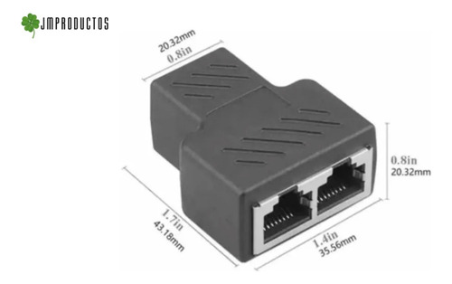 Extensión Doble Enchufe Rj45 Socket Ethernet De 2 Rj45 Cat5
