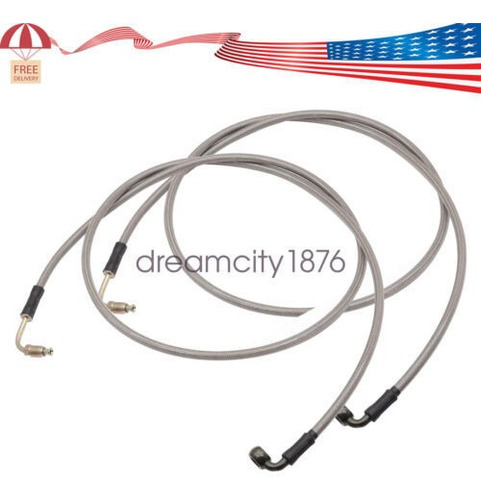 Extended Front/rear Brake Lines #1068 For Atv Polaris Rz Dcy