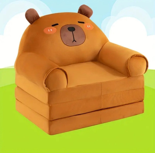 Sillon Para Niños 2 En 1 Capybara Carpinchos Capibara Café
