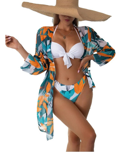 Conjunto De Traje De Baño De Malla De Bikini Sexy De 3