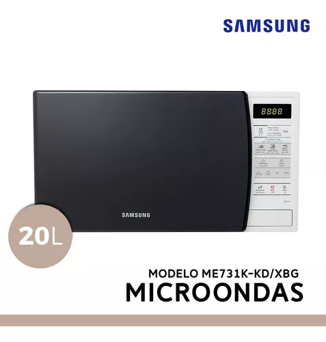 Microondas Samsung 20 Litros Blanco Me731k-kd