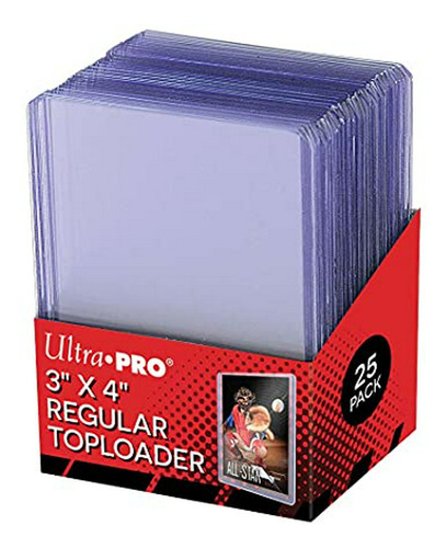 Ultra Pro 25 3 X 4 Top Loader Card Holder For Baseball, Foot