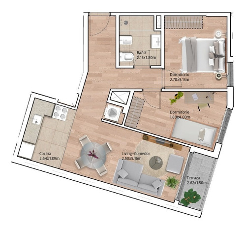 Imagen 16 de 16 de Venta - Apartamento 2 Dormitorios - 701 A - Ventura Tres Cruces 2