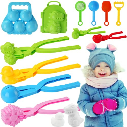 Snowball Maker For Kids 12pcs Snow Ball Toys With Handl...