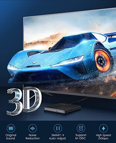 Unidad Externa De Blu-ray Y Dvd Orico, Usb 3.0 Y Tipo C, 100