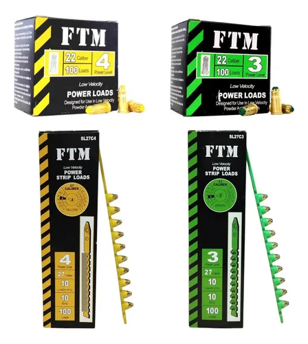 Fulminante Canana Ftm Calibre 27 Nivel 4 Amarillo X 100 Und