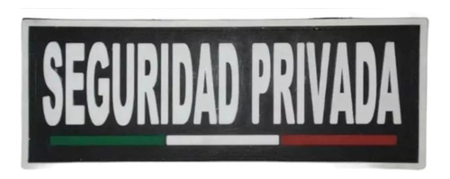 Insignia De Pvc Para Chaleco Seguridad Privada 23x9 Cm