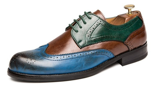Zapatos Para Hombre Estilo Retro Multicolor Oxford Fords Bro 