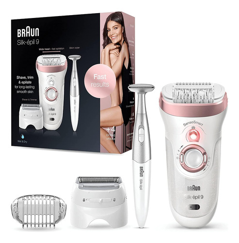 Braun Kit Silk-épil 9, Depiladora Eléctrica Mujer,