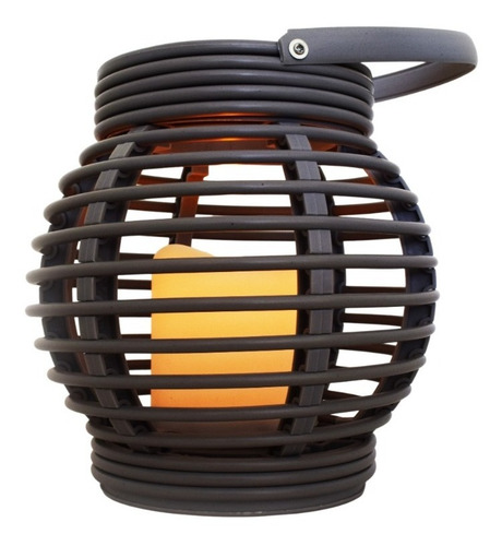 Lámpara Decorativa Vela Led De Exteriores Colgante Negra