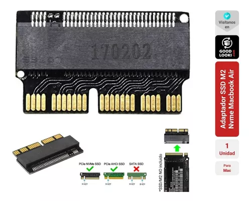 Adaptador O Convertidor De Ssd M2 Nvme Para Macbook Pro Air