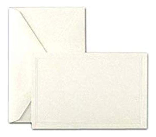 Crane & Co. Tarjetas Y Sobres De Panel Con Triple Relieve Bl