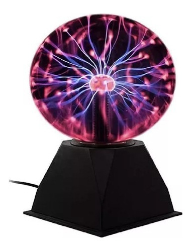 Lámpara Plasma Interactiva, Sensible Al Tacto, Efecto Tesla Color de la estructura Negro