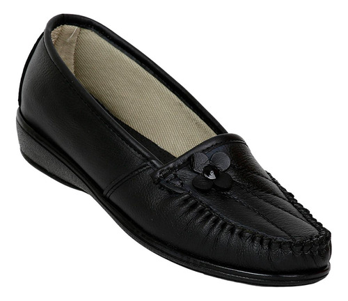 Zapato Confort Mujer Salvaje Tentación Negro 16903002 Piel