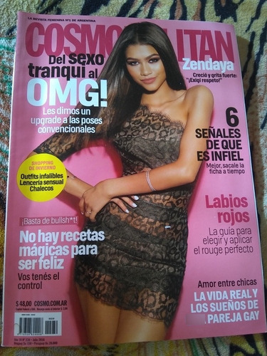 Revista Cosmopolitan Zendaya Coleman Julio 2016