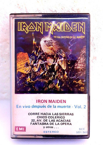 Casete  Iron Maiden En Vivo Despues De La Muerte Vol 2  Oka (Reacondicionado)