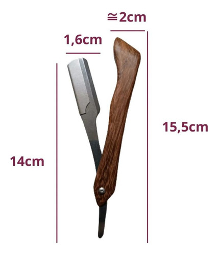 1 Navalha Navalhete Ostrich Inox Profissional Com Estojo