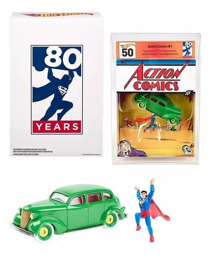 Hot Wheels Superman Action Comics #1 80th Anniversary 2018 Color Verde