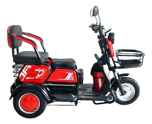 Triciclo Elétrico 1000w Dois Assentos Cadeiras Ré Alarme Bag