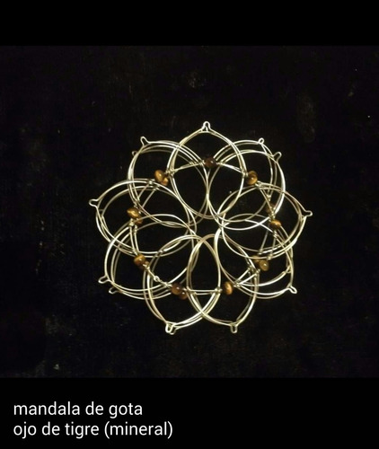 Mandala Tridimensional Sencilla 10pzas Plata Alemana