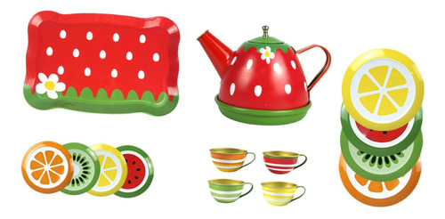 Juego De Té Para Niñas Pequeñas, Juguetes De Rojo