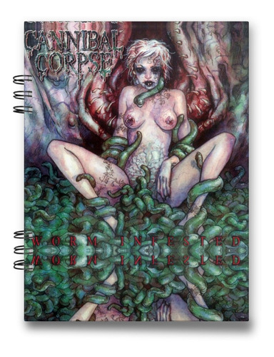 Imagen 2 de 10 de Cuaderno Cannibal Corpse 15x20 Cms Media Carta 100 Hojas