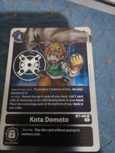 Kota Domoto - Next Adventure (bt Carta Tcg Digimon Brillante